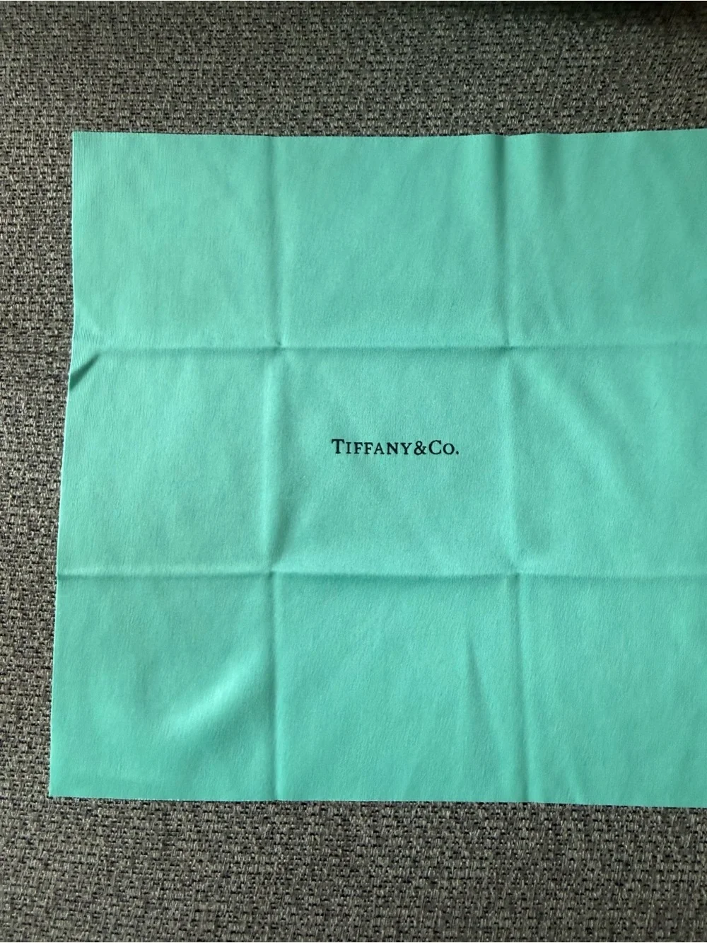Tiffany & Co. Signature Robin's Egg Blue Leather Sunglass case and cleaning clot